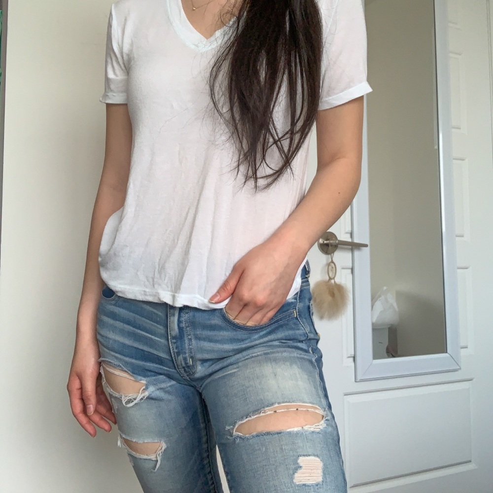Brandy Melville V Neck Short Sleeve